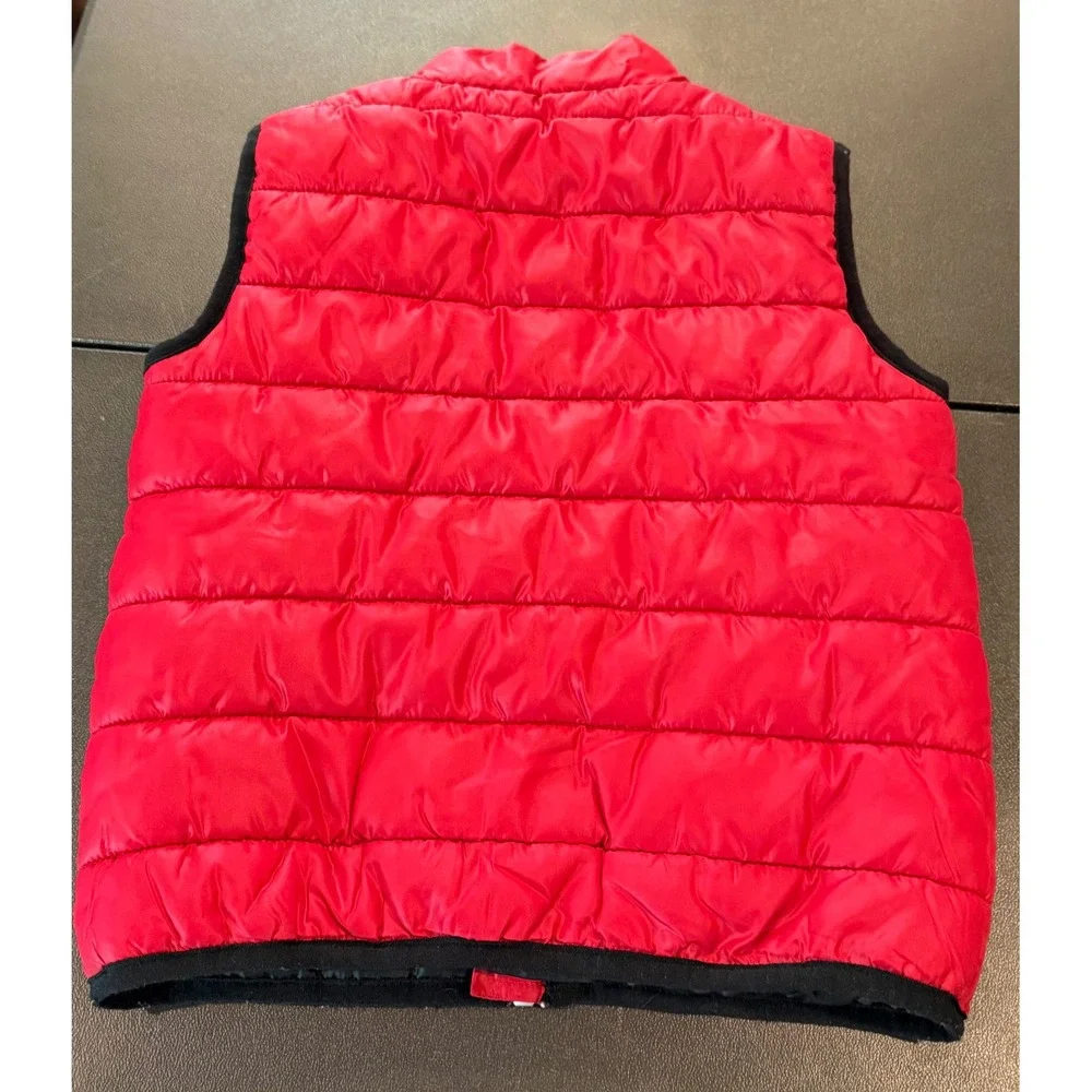 Calvin Klein Boys 2T Puffer Vest Red‎ Quilted Zip Up Logo Patch Outerwear Preppy